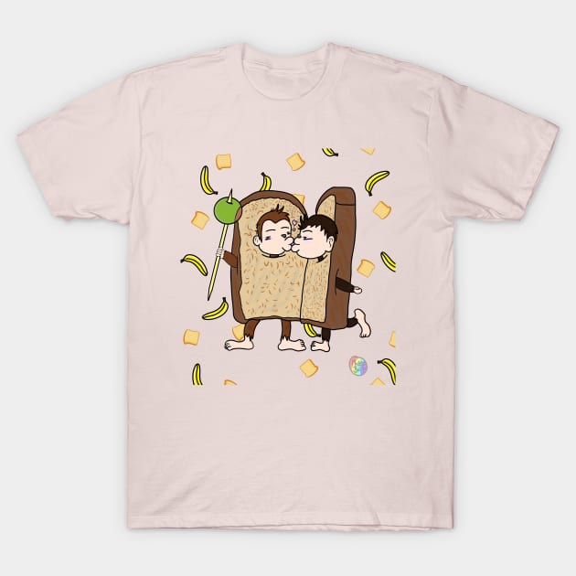 Monkey Toast Love No Background Celeraine T-Shirt by Materiaboitv